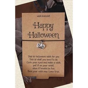 Pumpkin Happy Halloween wish bracelet